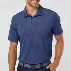 Men's Adidas Golf Diamond Dot Print Sports Polo Shirts, UPF 50+, Sz: XL NWT!